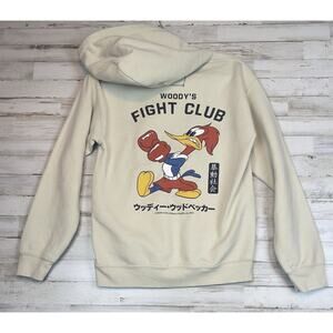 Riot Society Woody Woodpecker Mens S Hoodie Fight Club Boxing Graphic Pullover